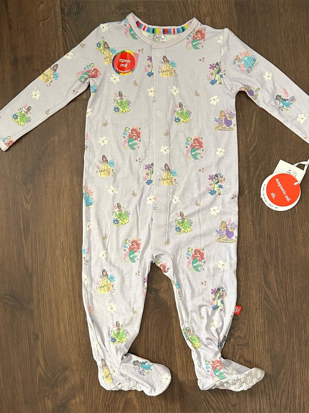 Magnetic Me Disney Princess Purple Modal Magnetic Footie 9-12m